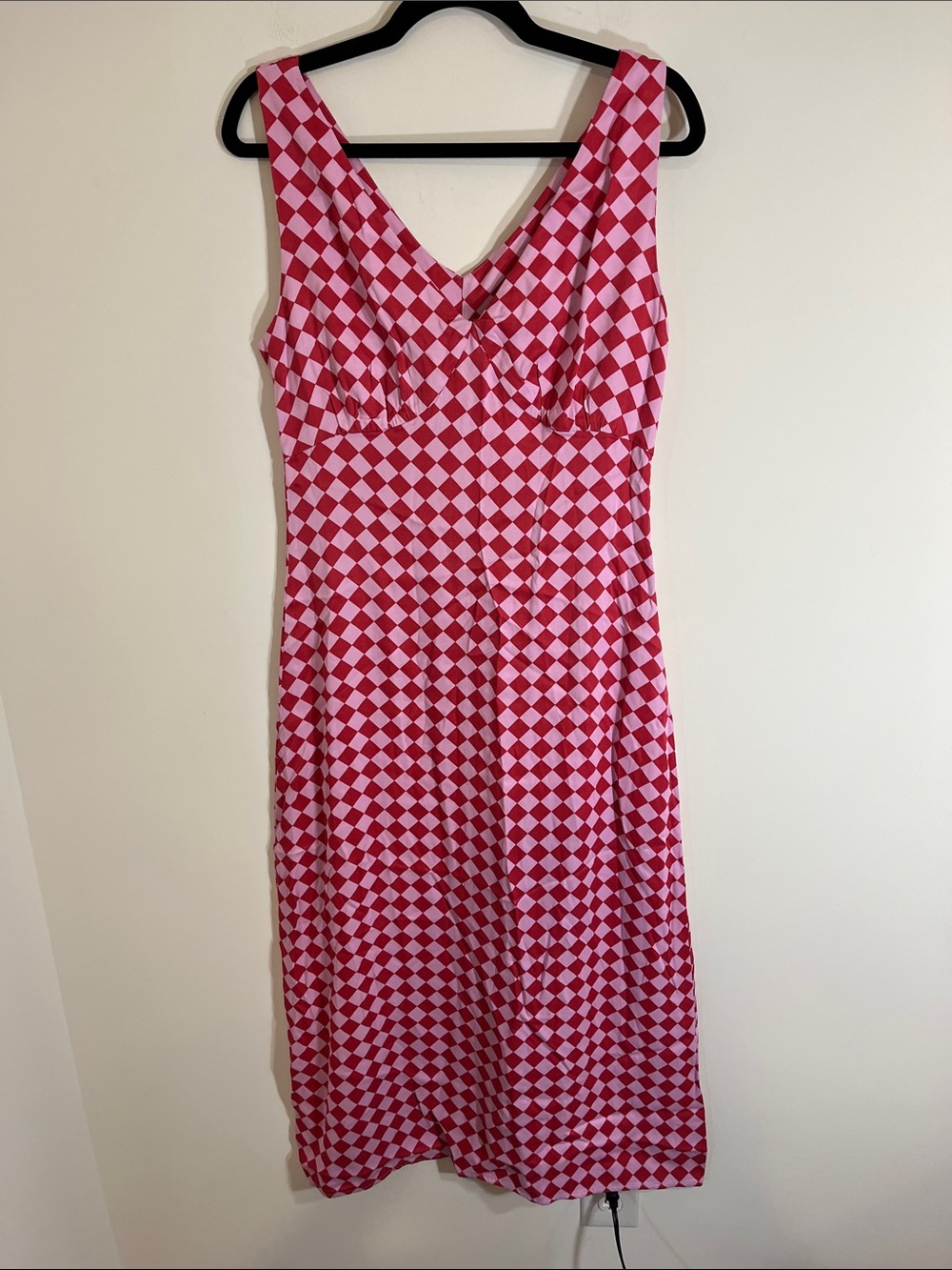 YAS checkered dress medium